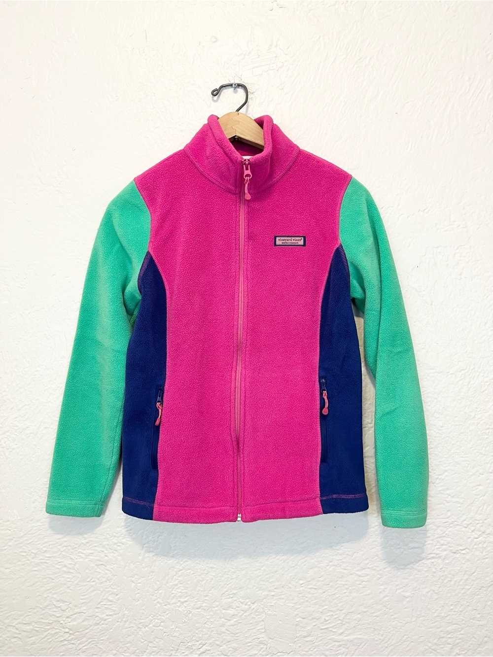 Vineyard Vines Jacket Full Zip Pink Blue Green XS